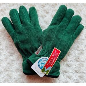 Narrow River Trading Co Women Fleece Green Winter Waterproof Gloves Medium L NEW